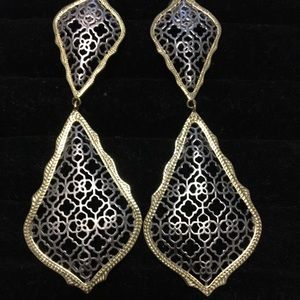 Kendra Scott Adela Gold/Silver Statement Earrings